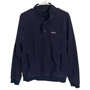 Patagonia Dark Blue Quarter Button-Up Fleece